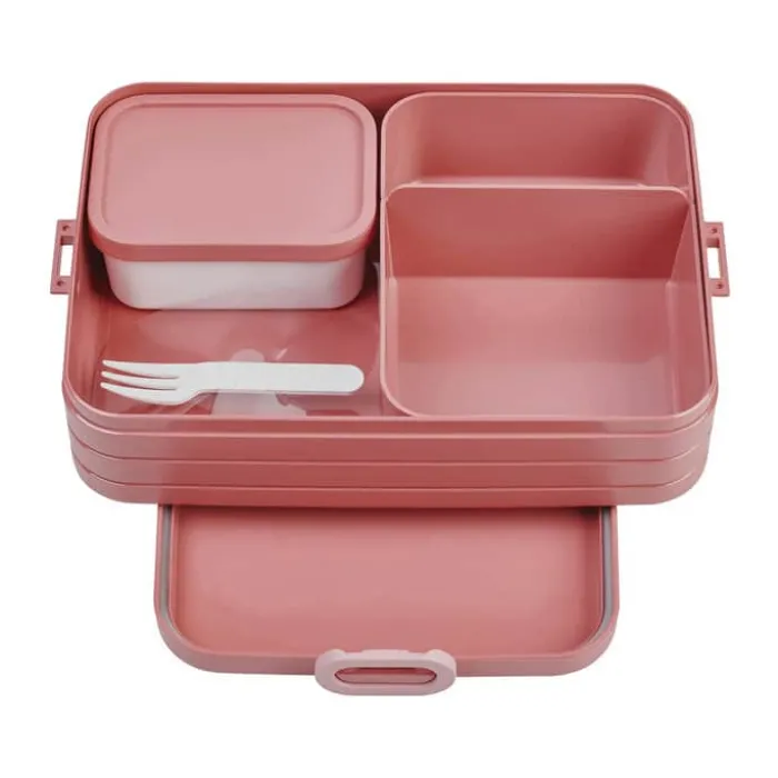 Mepal TAB Bento Madkasse H 6,5 x B 17,3 x L 26 cm - Tpe/Pp-Plastik/Abs-Plastik - Vivid Mauve