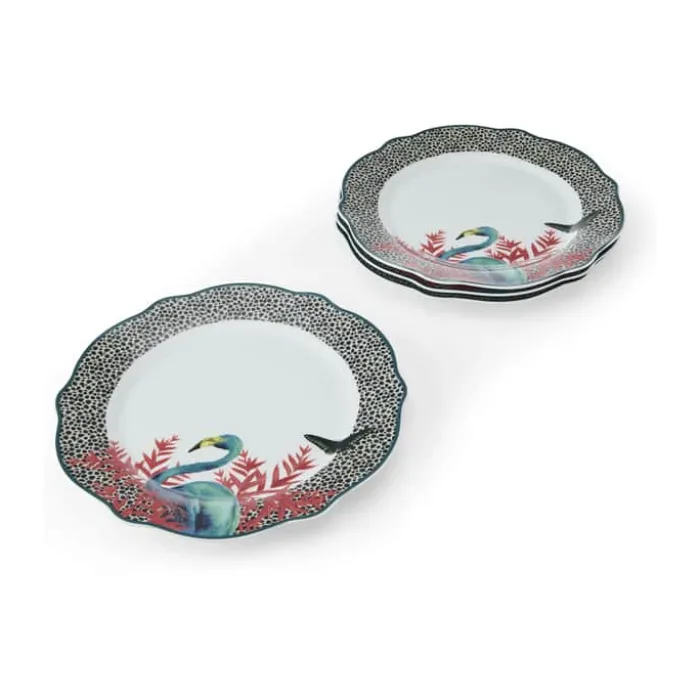 Mikasa Mikasa x Sarah Arnett Middagstallerken - 4 stk. Ø 26,4 cm - Porcelæn - Multifarvet