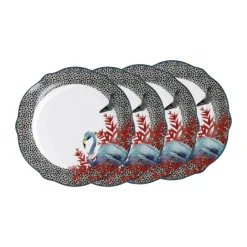 Mikasa Mikasa x Sarah Arnett Middagstallerken - 4 stk. Ø 26,4 cm - Porcelæn - Multifarvet