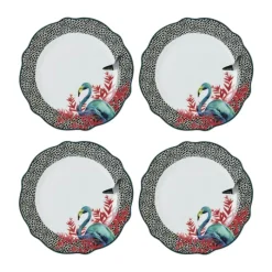 Mikasa Mikasa x Sarah Arnett Middagstallerken - 4 stk. Ø 26,4 cm - Porcelæn - Multifarvet