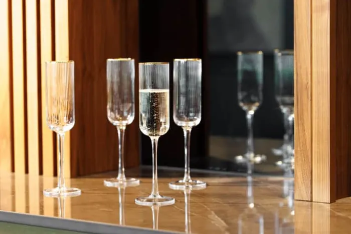 Mikasa Sorrento Champagneglas - 4 stk. 20 cl - Krystalglas - Klar