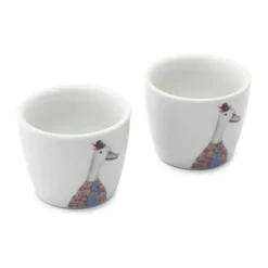 Mikasa Tipperleyhill Æggebæger - 2 stk. Ø 4 x H 5 cm - Porcelæn - Hvid