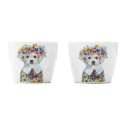 Mikasa Tipperleyhill Æggebæger - 2 stk. Ø 4 x H 5 cm - Porcelæn - Hvid