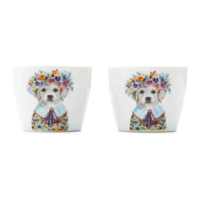 Mikasa Tipperleyhill Æggebæger - 2 stk. Ø 4 x H 5 cm - Porcelæn - Hvid