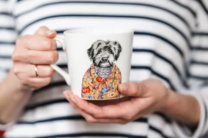 Mikasa TipperleyHill Krus - Cockapoo 38 cl - Ler - Hvid