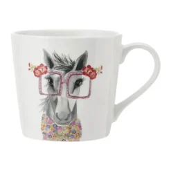 Mikasa TipperleyHill Krus - Hest 38 cl - Ler - Hvid