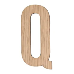 Minifabrikken Bogstav - Q H 10 x B 5,5 x D 0,5 cm - Lys eg