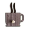 Minifabrikken Knage - Kaffekop H 11,5 x B 8,8 x D 2 cm - Valnød/messing