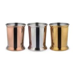 Mixology by CASA Living Mint Julep Krus - 3 stk. 35 cl - Rustfrit stål - Stål/guld/kobber