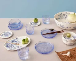 Moomin Arabia Haru Sidetallerken Ø 12 cm - Vitroporcelæn - Hvid/blå