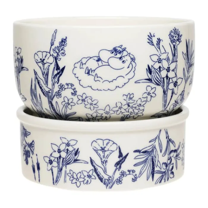 Moomin Arabia Haru Urtepotte H 15 x Ø 17 cm - Vitroporcelæn - Hvid
