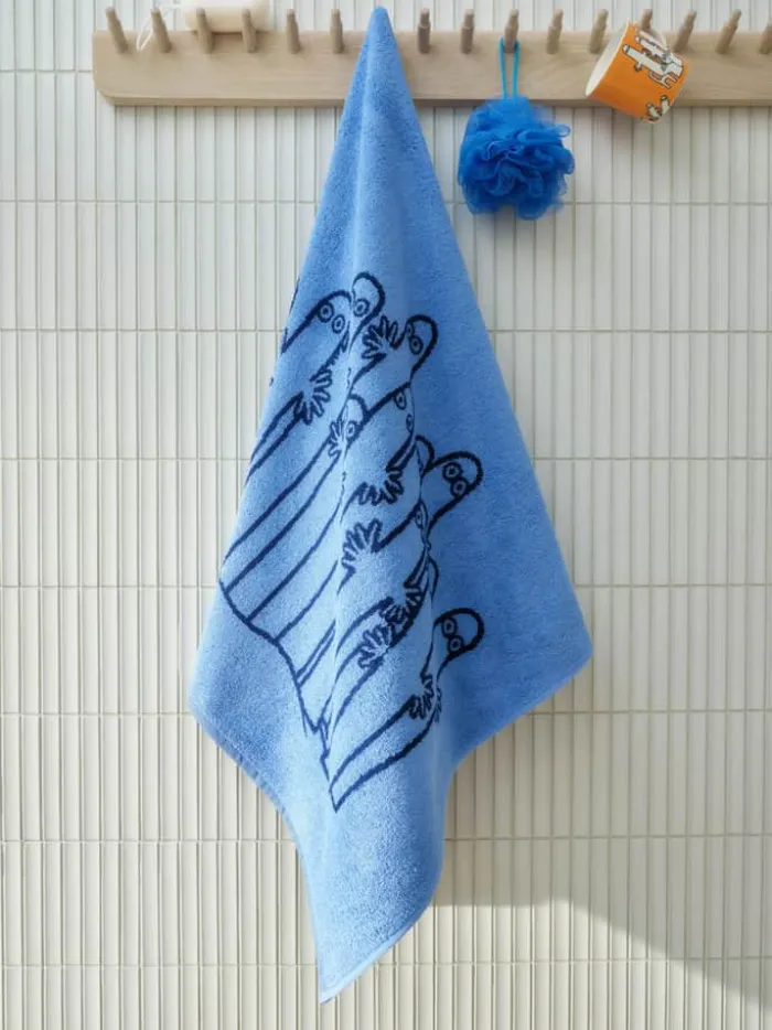 Moomin Arabia Håndklæde - Hattifnat B 70 x L 140 cm - Bomuld - Blå