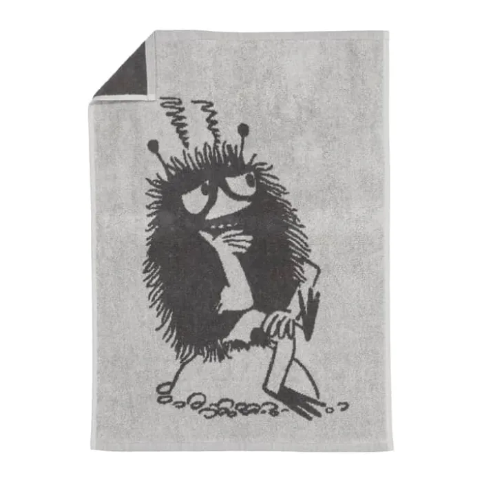 Moomin Arabia Håndklæde - Sniff B 50 x L 70 cm - Økologisk Bomuld - Sort
