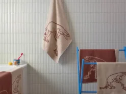 Moomin Arabia Håndklæde - Sniff B 70 x L 140 cm - Bomuld - Beige