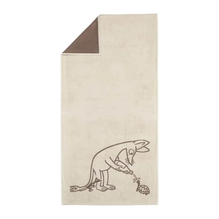 Moomin Arabia Håndklæde - Sniff B 70 x L 140 cm - Bomuld - Beige