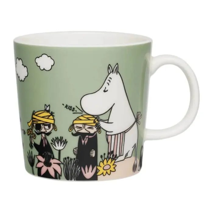 Moomin Arabia Kærester + Kærlig omsorg Krus - 2 stk. 30 cl - Vitroporcelæn - Multifarvet