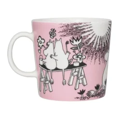 Moomin Arabia Kærlighed 30 år Jubilæumskrus 40 cl - Vitroporcelæn - Lyserød