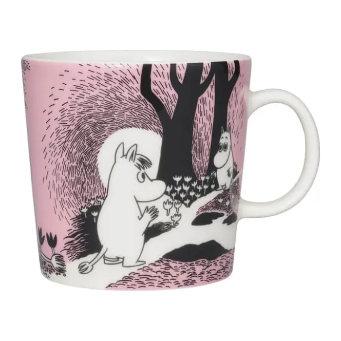 Moomin Arabia Kærlighed 30 år Jubilæumskrus 40 cl - Vitroporcelæn - Lyserød