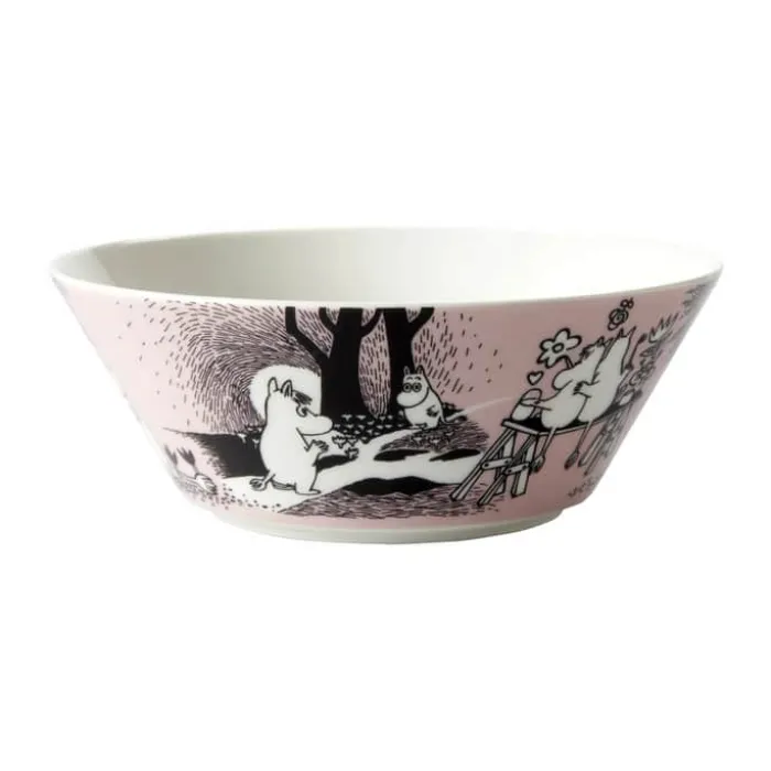 Moomin Arabia Kærlighed Skål Ø 15 cm - Vitroporcelæn - Lyserød