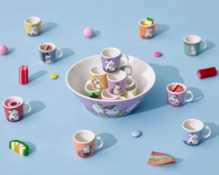 Moomin Arabia Kærlig omsorg Minikrus H 3,1 cm - Vitroporcelæn