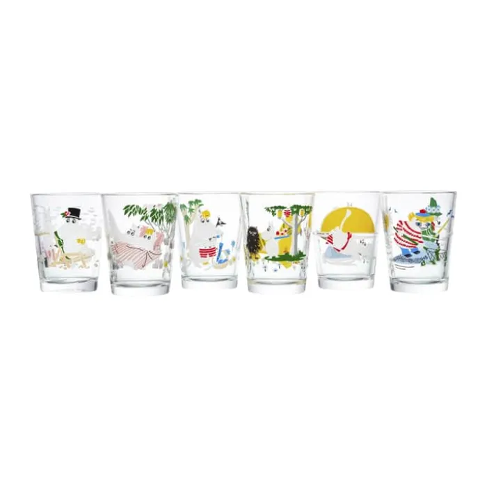 Moomin Arabia Moomin x Iittala Drikkeglas - Havefest 22 cl - Glas - Gul