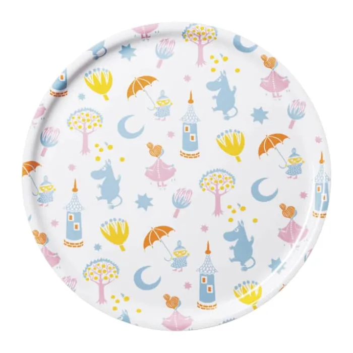 Moomin Arabia Serveringsbakke - Fest Ø 35 cm - Vitroporcelæn - Multifarvet