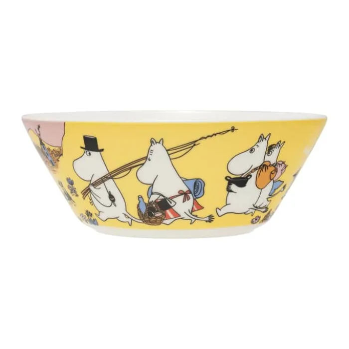 Moomin Arabia Skål - Familietid Ø 15 cm - Vitroporcelæn - Gul