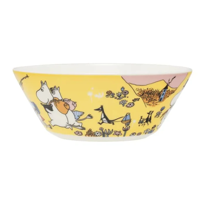 Moomin Arabia Skål - Familietid Ø 15 cm - Vitroporcelæn - Gul