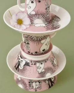 Moomin Arabia Skål - Kærester Ø 15 cm - Vitroporcelæn - Lyserød