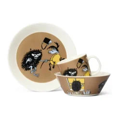 Moomin Arabia Skål - Stinky i aktion Ø 15cm - Vitroporcelæn - Brun