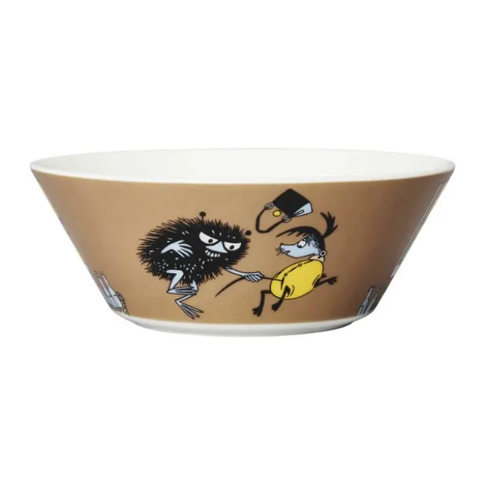 Moomin Arabia Skål - Stinky i aktion Ø 15cm - Vitroporcelæn - Brun