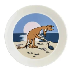 Moomin Arabia Tallerken - Sniff Ø 19 cm - Vitroporcelæn - Blå