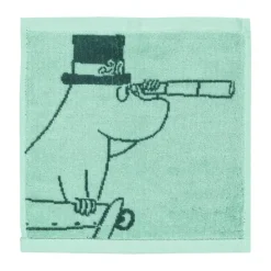 Moomin Arabia Vaskeklud - Mumifar B 25 x L 25 cm - Bomuld - Turkis
