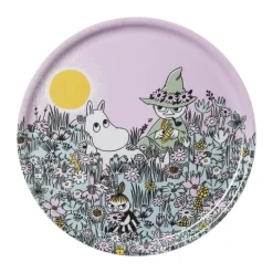 Moomin Arabia Venner for evigt Serveringsbakke Ø 35 cm - Træ/plastik - Lilla