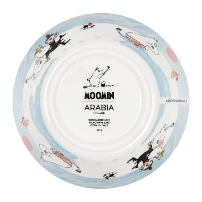 Moomin Arabia Vinterbadning Skål Ø 15 cm - Vitroporcelæn