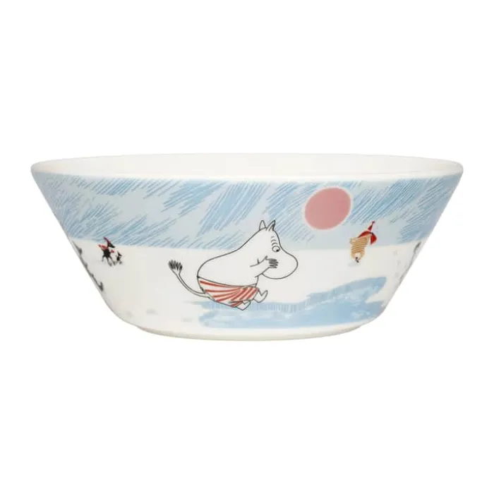 Moomin Arabia Vinterbadning Skål Ø 15 cm - Vitroporcelæn
