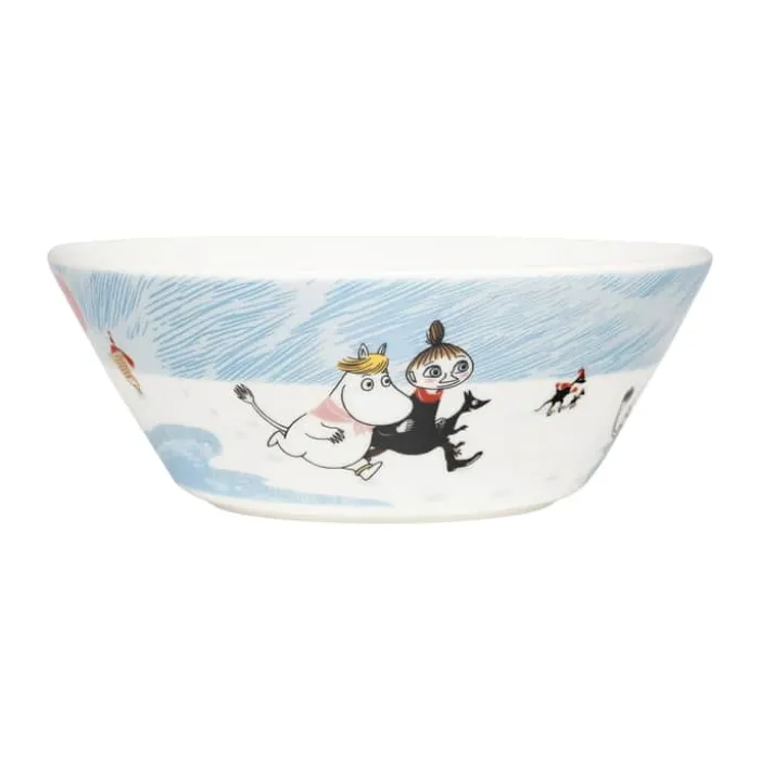 Moomin Arabia Vinterbadning Skål Ø 15 cm - Vitroporcelæn