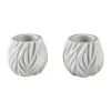 Morsø Flame Fyrfadsstage - 2 stk. Ø 8,3 x H 6,8 cm - Porcelæn - Hvid