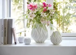 Morsø Flame Fyrfadsstage - 2 stk. Ø 8,3 x H 6,8 cm - Porcelæn - Hvid