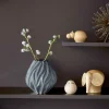 Morsø Flame Vase H 15 cm - Porcelæn - Gråblå