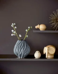 Morsø Flame Vase H 15 cm - Porcelæn - Gråblå