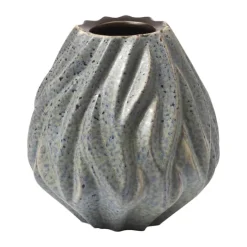 Morsø Flame Vase H 15 cm - Porcelæn - Gråblå