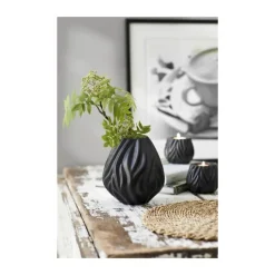 Morsø Flame Vase H 19 cm - Porcelæn - Sort