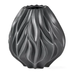 Morsø Flame Vase H 23 cm - Porcelæn - Sort