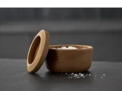 Morsø Kit Saltkar m. låg Ø 10 cm - Certificeret egetræ - Sort