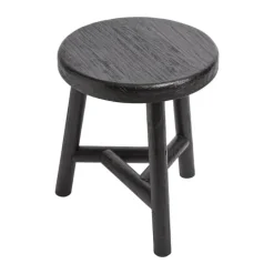Muubs Benji Taburet Ø 35 x H 45 cm - Teaktræ - Sort
