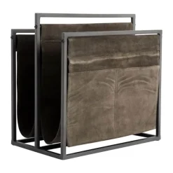 Muubs Bronx Magasinholder H 40 x B 40 cm - Jern/ruskind - Sort