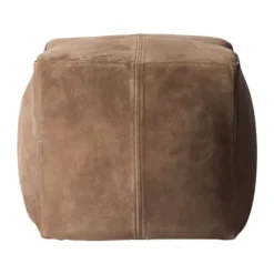 Muubs Bronx Puf H 50 x B 50 cm - Metal/ruskind - Brun
