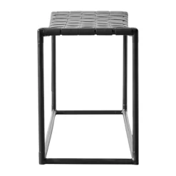 Muubs Soho Bænk H 42 x L 100 cm - Pulverlakeret jern/læder - Sort