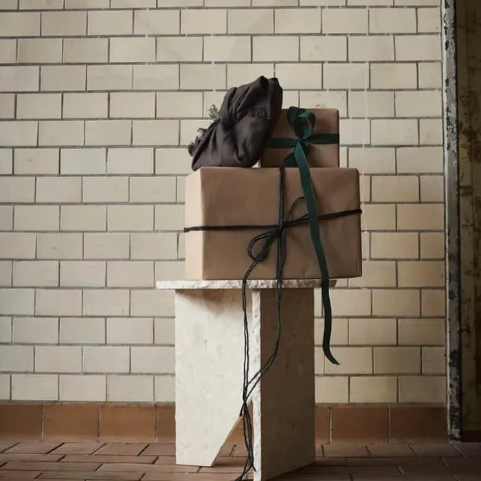 Muubs Verde Sidebord Ø 40 x H 42 cm - Marmor - Creme